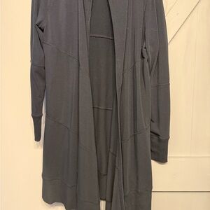 CAbi Charcoal Open Front Cardigan